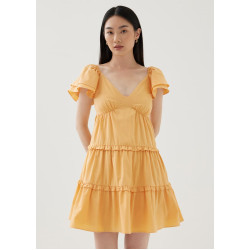 Elayne Cotton Flare Mini Dress