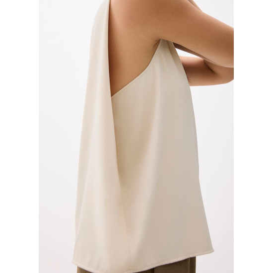 Round Neck Drape Tank Top