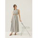 Larson Textured Gingham Maxi Skirt