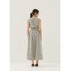 Larson Textured Gingham Maxi Skirt