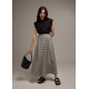 Larson Textured Gingham Maxi Skirt