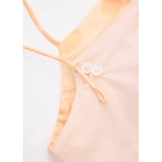 Padded Babydoll Peplum Top in Sunburst