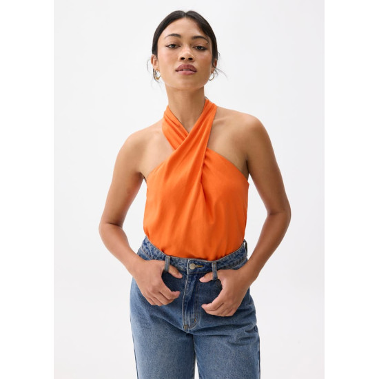 Linen Halter Top