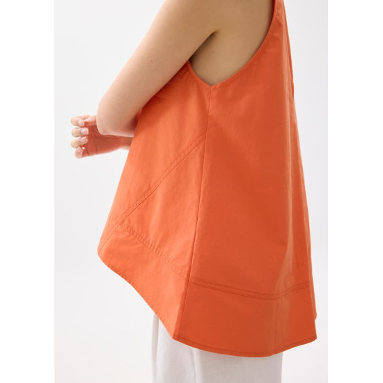 Cotton Round Neck Trapeze Tank Top