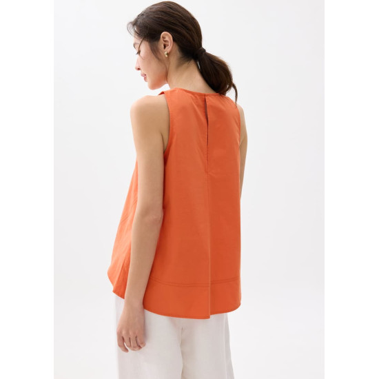 Cotton Round Neck Trapeze Tank Top