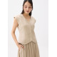 Anya Shoulder Padded Linen Tailored Vest