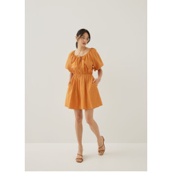 Ellamay Cotton Puff Sleeve Mini Dress