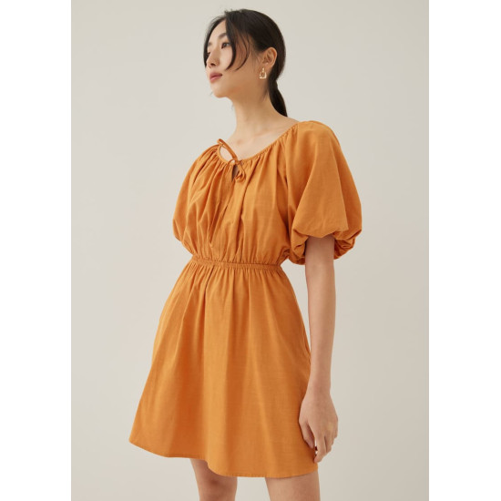 Ellamay Cotton Puff Sleeve Mini Dress