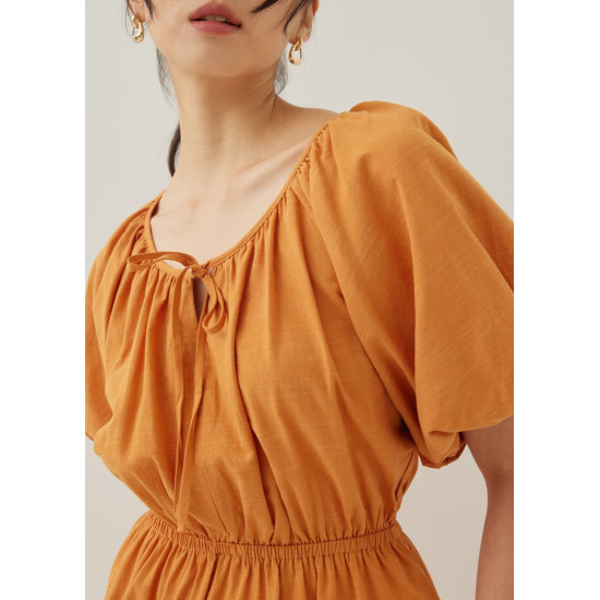 Ellamay Cotton Puff Sleeve Mini Dress