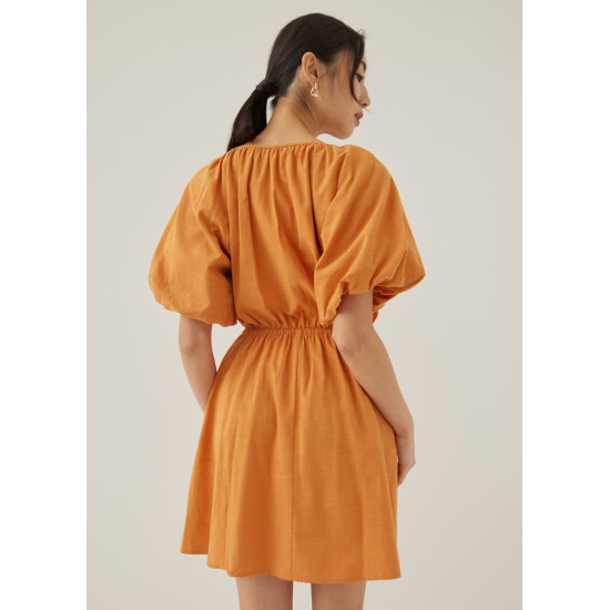 Ellamay Cotton Puff Sleeve Mini Dress