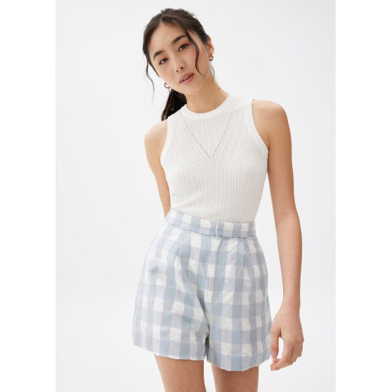 Gingham A-line Shorts