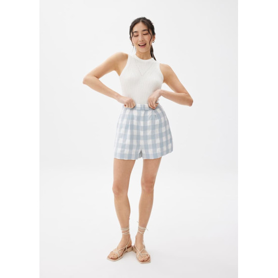 Gingham A-line Shorts