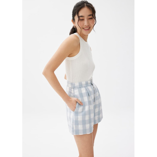 Gingham A-line Shorts