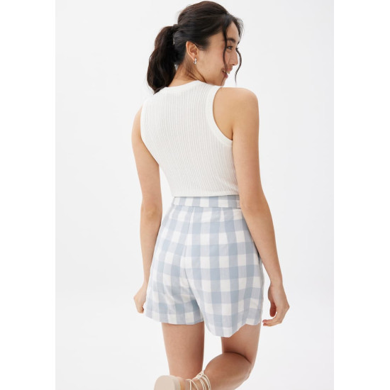 Gingham A-line Shorts