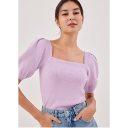 Laria Square Neck Knit Top