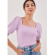 Laria Square Neck Knit Top