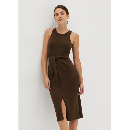 Olym Ribbed Knit Midi Dress