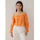 Anita Broderie Off Shoulder Scallop Top