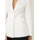 Cosima Padded Satin Peplum Blazer