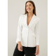 Cosima Padded Satin Peplum Blazer