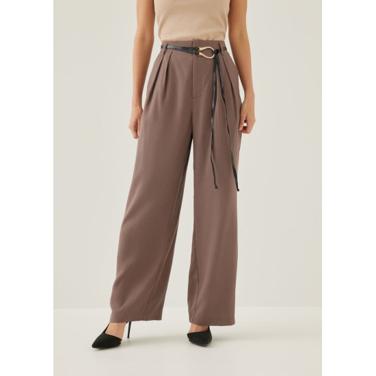 Mathia Tailored Pleated Straight Leg Pants