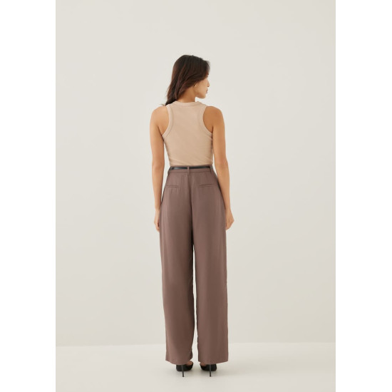 Mathia Tailored Pleated Straight Leg Pants