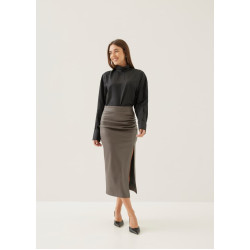 Annalie Organza Turtleneck Blouse