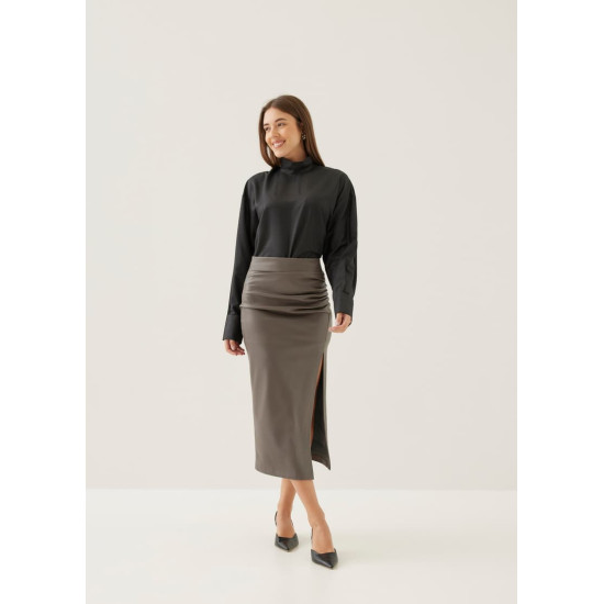 Annalie Organza Turtleneck Blouse