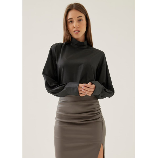 Annalie Organza Turtleneck Blouse