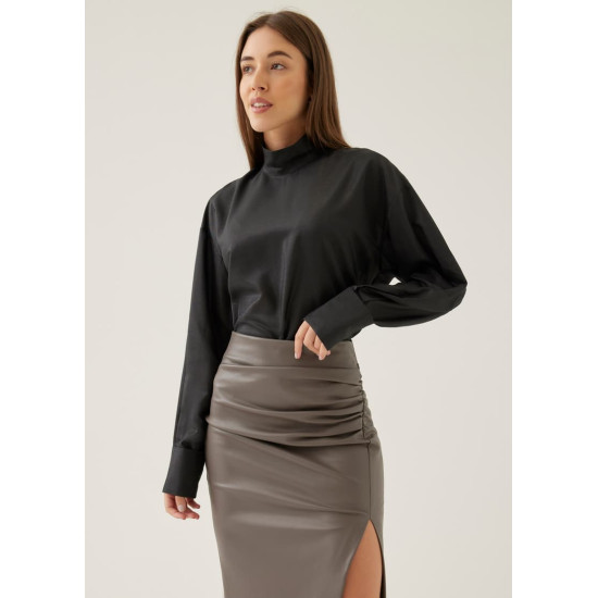 Annalie Organza Turtleneck Blouse