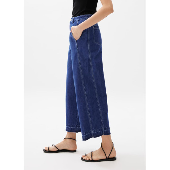 Relaxed Denim Wide Leg Jeans