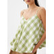 Gingham V-neck Swing Camisole Top