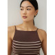 Poleen Striped Knit Tank Top