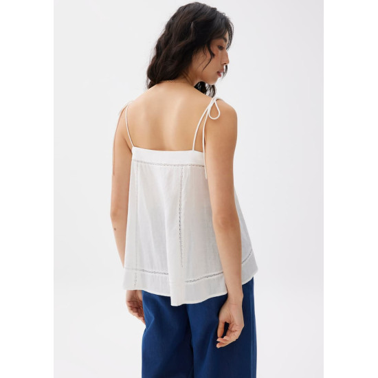 Cotton Lace Trim Camisole Top