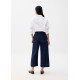 Denim Cropped Wide Leg Culottes