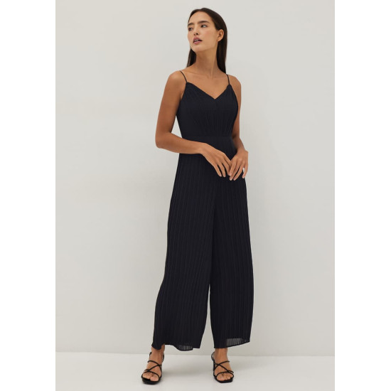 Marlene Pleated Straight Leg Jumpsuit