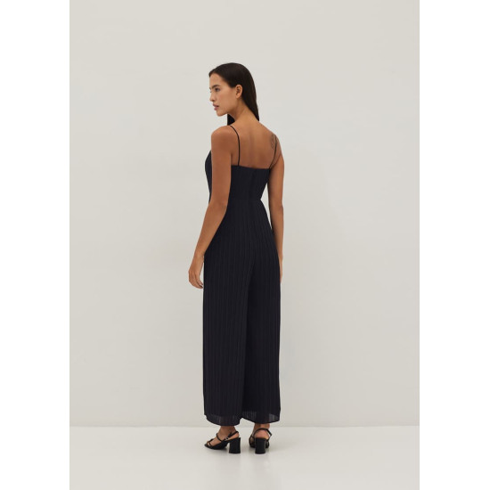 Marlene Pleated Straight Leg Jumpsuit