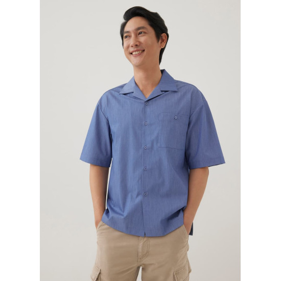 Tailor Unisex Chambray Oversized Collared Shirt