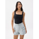 Denim High Waist A-line Shorts