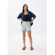 Denim High Waist A-line Shorts