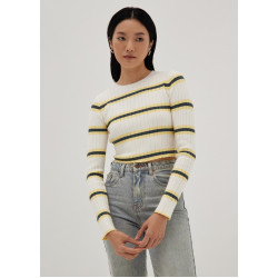 Ebony Ribbed Knit Sweater