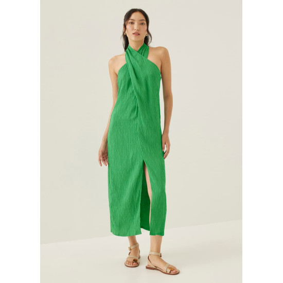 Morgann Column Wrap Maxi Dress