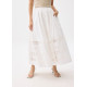 Elastic Broderie Fit & Flare Midaxi Skirt