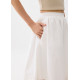 Elastic Broderie Fit & Flare Midaxi Skirt