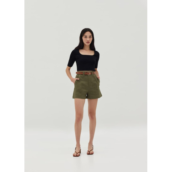 Wesson Belted Cotton Shorts