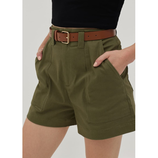 Wesson Belted Cotton Shorts