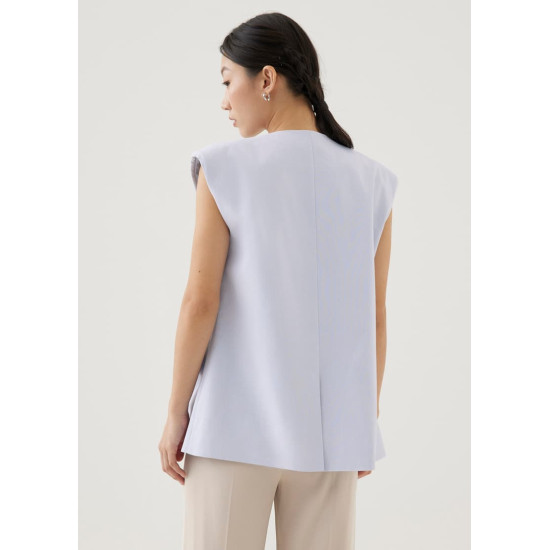 Zilla Shoulder Padded Linen Vest