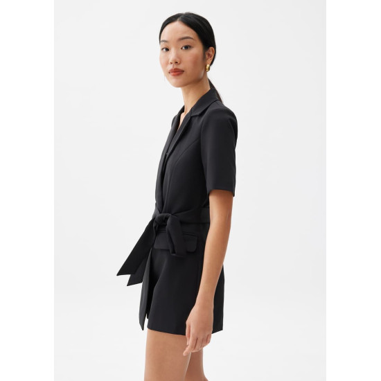 Tailored Belted A-line Romper