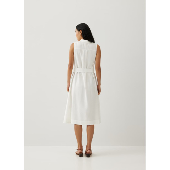 Graziela Collared Trapeze Midi Dress