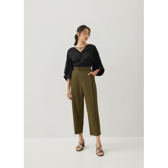 Zaldie Pleat Peg Leg Pants